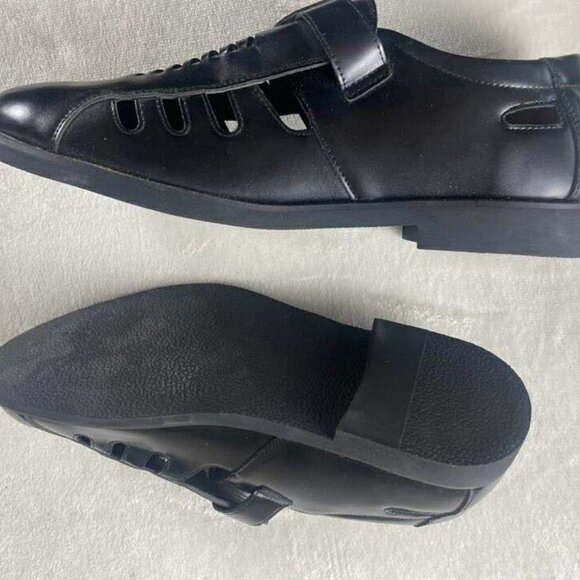 NWOB Jingpin Black Leather Hollowed Out Formal Office Men's size (47) 11.5 Shoe - Picture 5 of 6